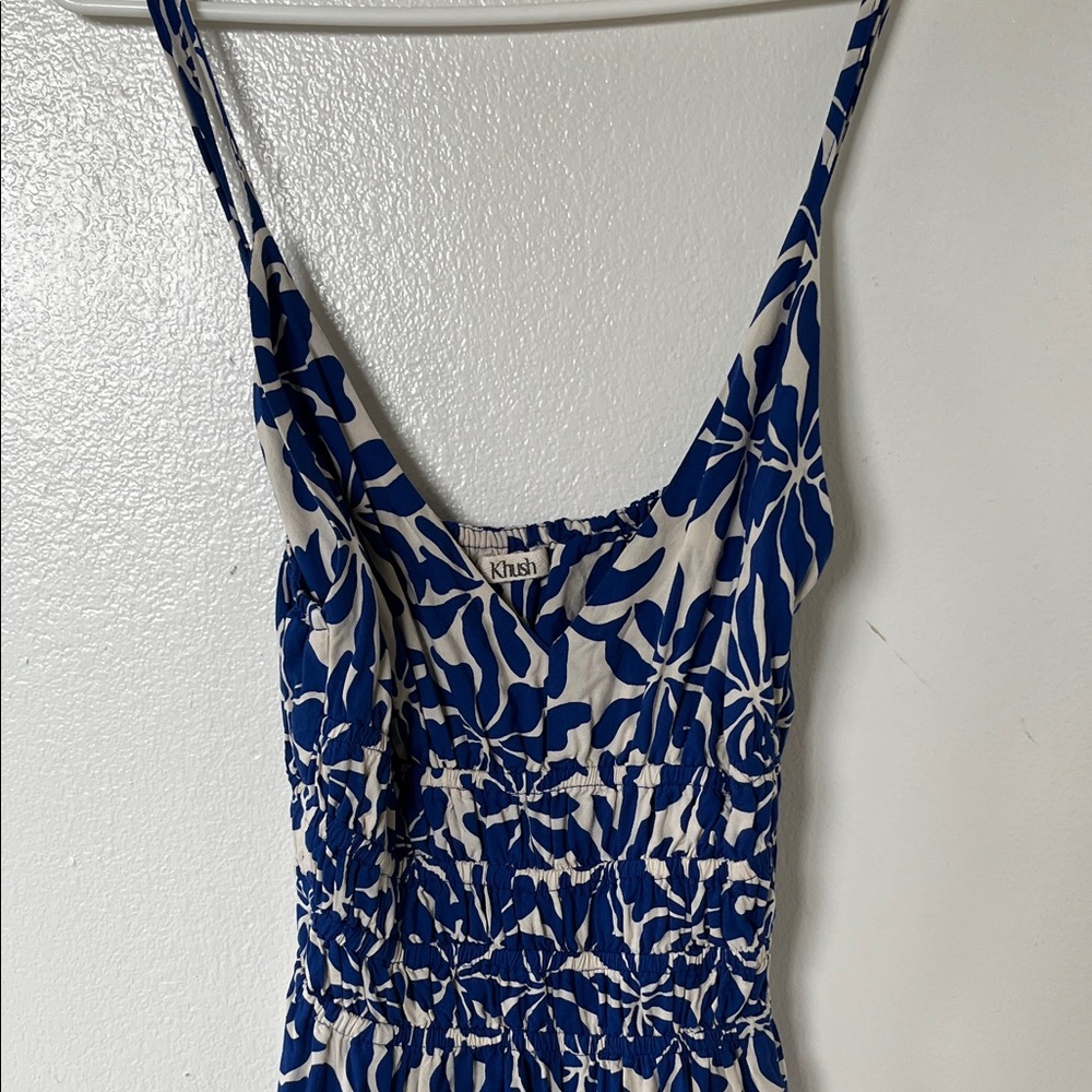 Kith Blue and White Floral Jumpsuit
